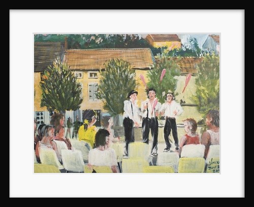 Performers in the square Laignes France. 2006 by Vincent Alexander Booth