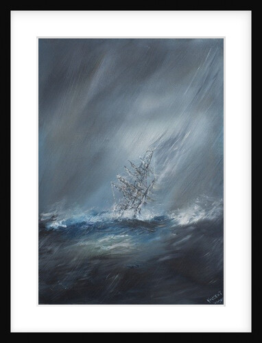 HMS Beagle in Storm off Cape Horn 24th December1832. 2012 by Vincent Alexander Booth