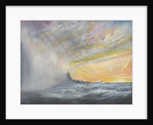 Yamato emerges from Pacific Typhoon 1944, 2010 by Vincent Alexander Booth