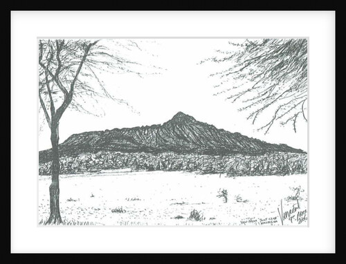 Mountain from boat club at lake Naivasha, Kenya, 2006 by Vincent Alexander Booth