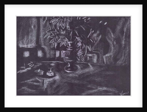 Plant in room by candlelight, 1997 by Vincent Alexander Booth