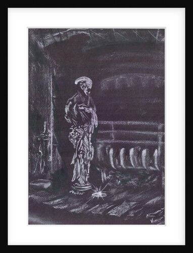 Statue by fireplace in candlelight, 1997 by Vincent Alexander Booth