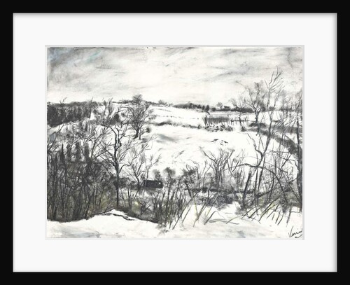 Snow over land at Osmotherley, 1997 by Vincent Alexander Booth