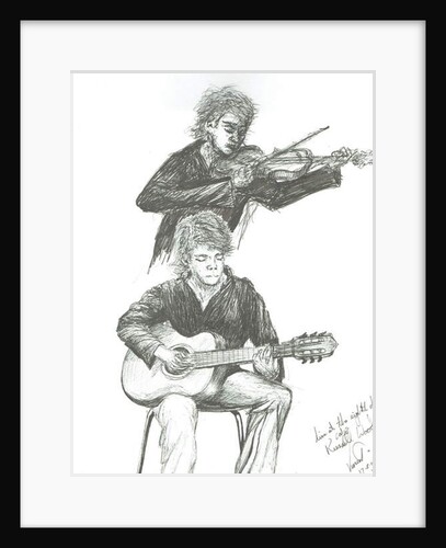 The Guitarist and violinist at 8th day cafe Manchester, 2007 by Vincent Alexander Booth