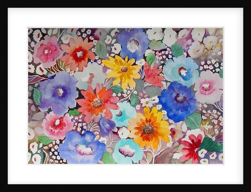 floral quilt by Neela Pushparaj