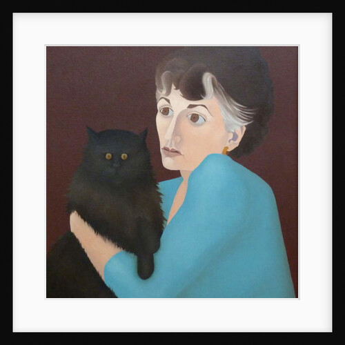 Woman with a Cat, 1982 by Ann Brain