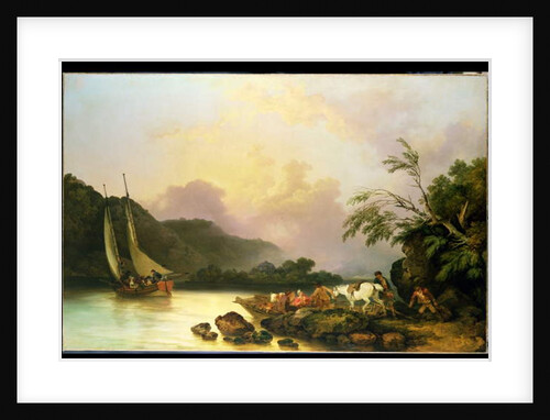 Belle Isle, Windermere, in a Calm, 1786 by Philip James de Loutherbourg