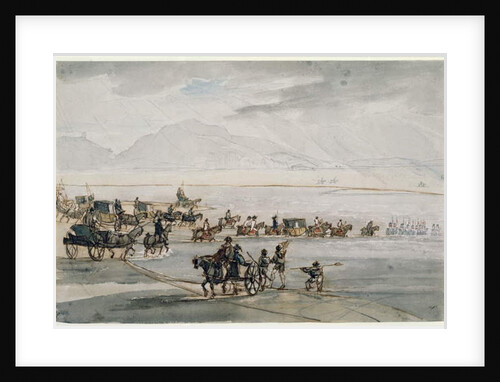 The High Sheriff of Lancashire Crossing Morecambe Sands by Thomas Sunderland