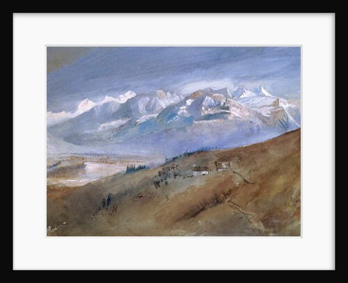 View from my window at Mornex where I stayed a year, 1862 by John Ruskin