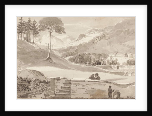 Brathay field, Lake District, Cumbria, 1819 by John Harden