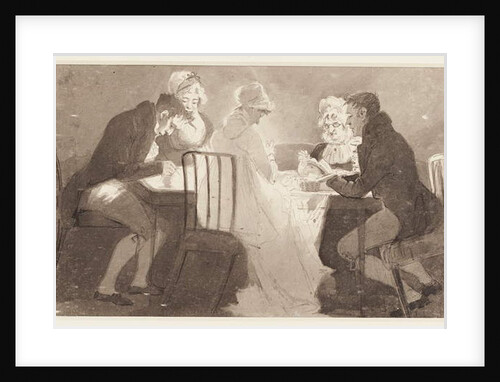 Group at a table, 1806 by John Harden