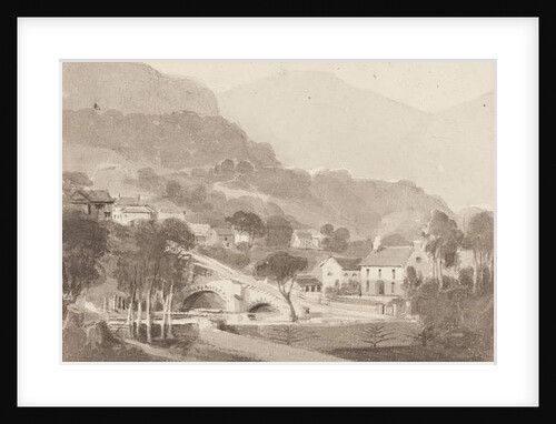 Brathay Bridge & Old Brathay, Lake District, Cumbria, 1820 by John Harden