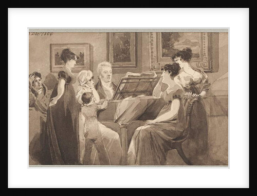 Singsong around a piano, 1806 by John Harden