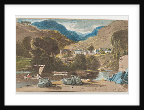 Slate wharf at Clappersgate, 1817 by John Harden