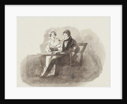 Man and woman reading by John Harden