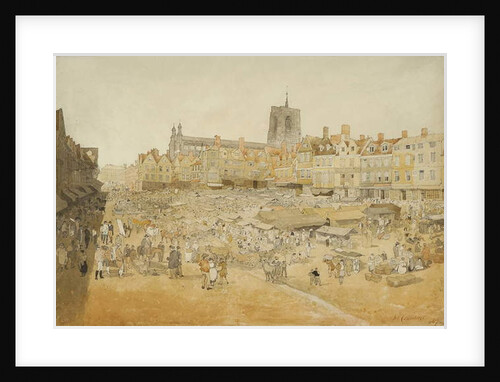 The Market Place, Norwich, taken from Mr Cooper's, 1807 by John Sell Cotman