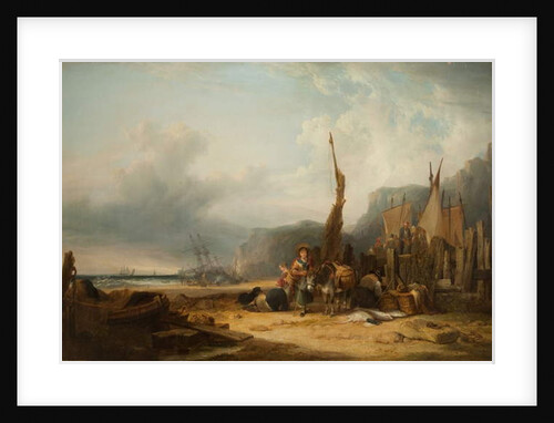 Coast Scene with Shipping by William Snr. Shayer