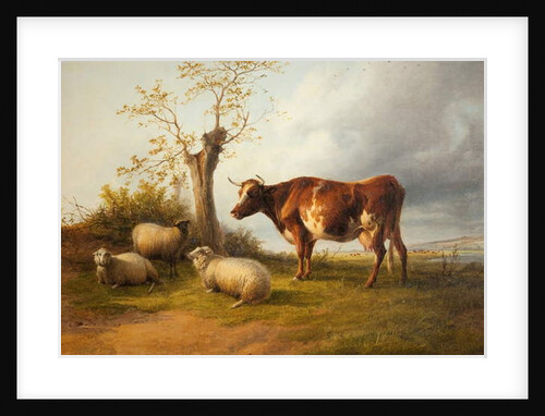 View in Stour Valley with Cow by Thomas Sidney Cooper