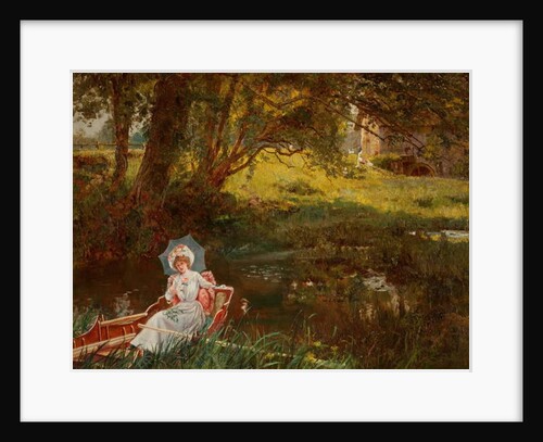 Lady in a Punt by Henry John Yeend King