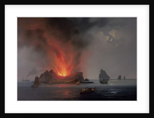 New Volcano Erupting from the Sea around Sicily in 1831 by Italian School