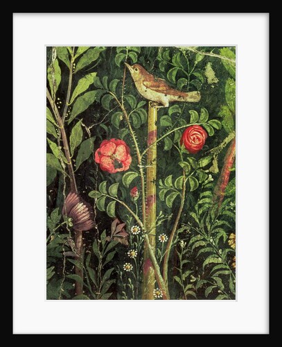 Wall painting of a bird in a garden, Pompeii, 1st century AD by Anonymous