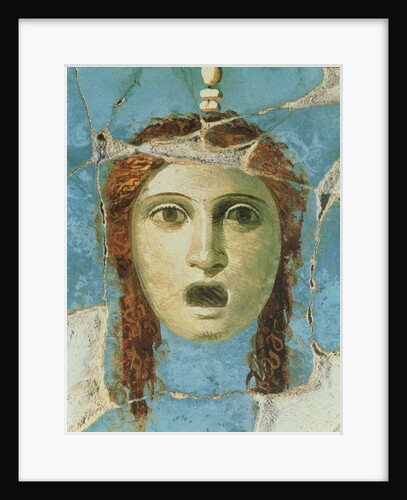 Wall painting of a female head, Pompeii, 1st century AD by Roman Roman