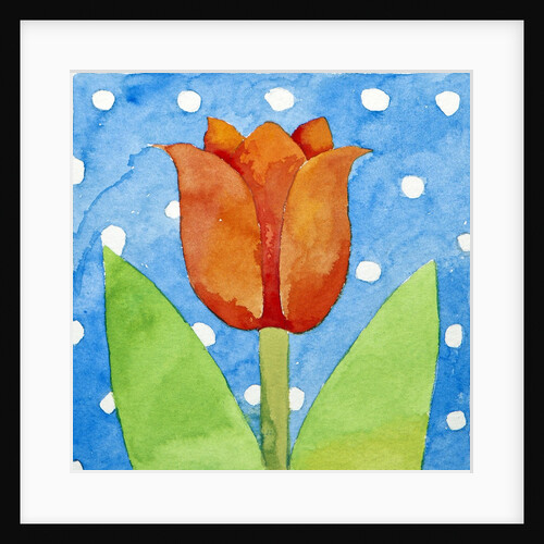 Tulip blue white spot background, 2013 by Jennifer Abbott