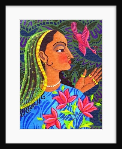 Maharani with magenta bird, 2011 by Jane Tattersfield