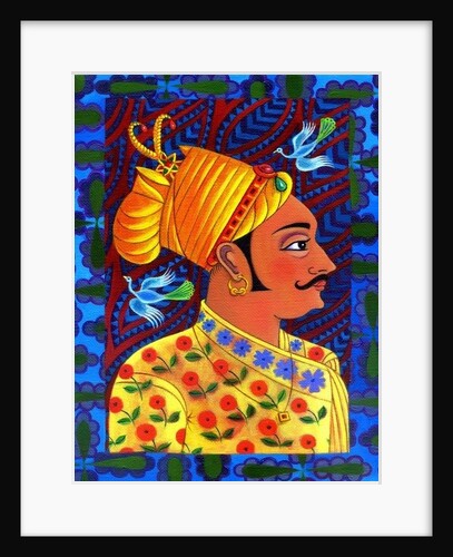 Maharaja with blue birds, 2011 by Jane Tattersfield