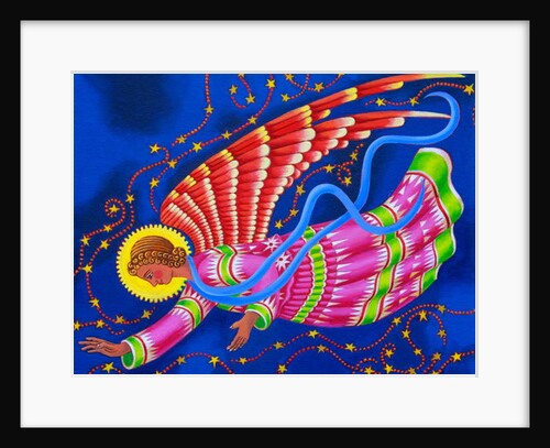 Angel with red wings, 2018 by Jane Tattersfield