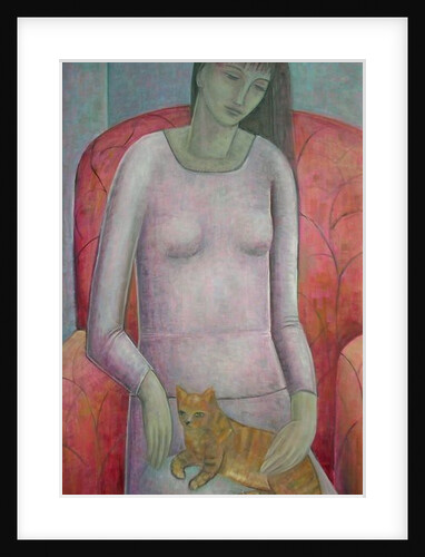 Woman with Cat by Ruth Addinall