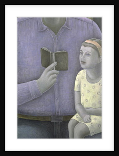 Man reading to Girl by Ruth Addinall