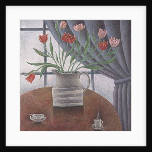 Tulips, Curtain, Cups, 2002 by Ruth Addinall