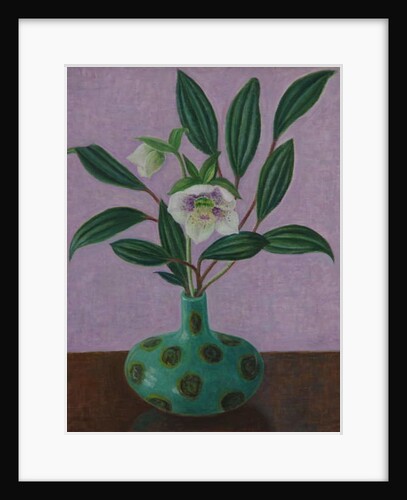 Hellebores with Viburnum Leaves, 2015 by Ruth Addinall