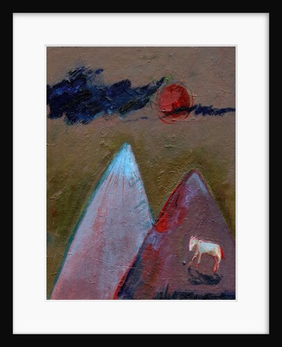 Blue Clouds on a Red Moon Night, 2016 by Gigi Sudbury