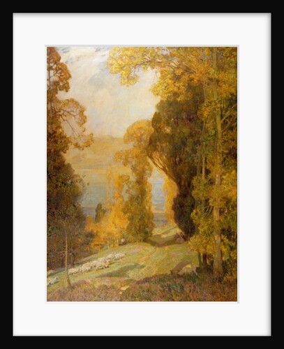 Lake Bourget from Mont Revard by Alfred East