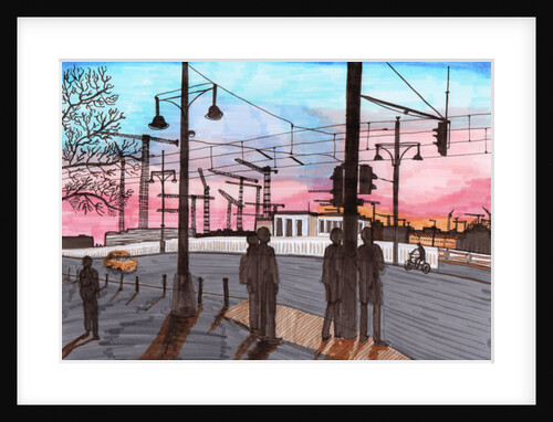 Cranes at Warschauer Straße, 2017 by Charlotte Orr