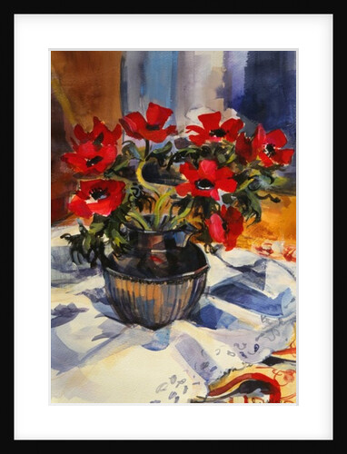Red anemones, 1994 by Sue Wales