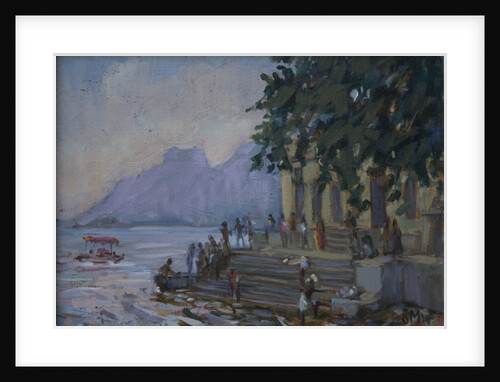 Washing on the steps at Udaipur, 2012 by Sue Wales