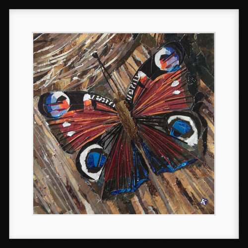 Awaken Peacock Butterfly On Woodpile, 2016 by Kirstie Adamson