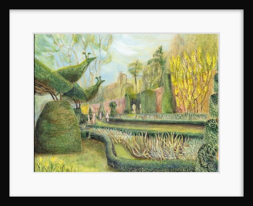 The Long garden, Cliveden: Topiary, 2002 by Mary Kuper