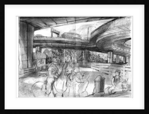 Horseriding under the Westway, 2009 by Mary Kuper