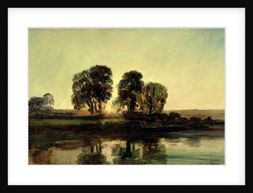 River Landscape at Sunset by Peter de Wint