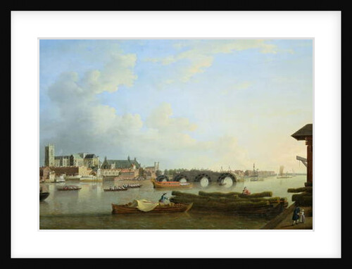 The Building of Westminster Bridge, 1749 by Samuel Scott