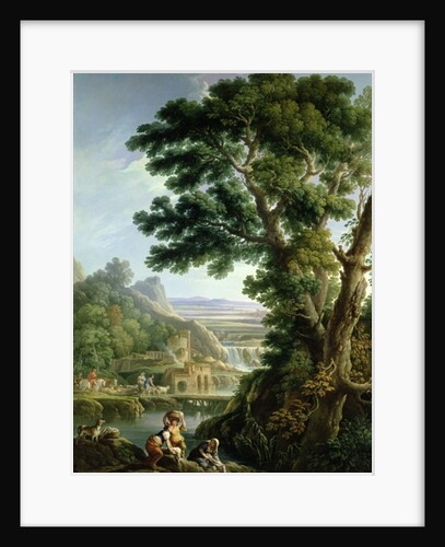 A Landscape in Latium with Washerwomen by Andrea Locatelli