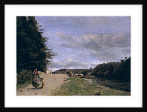 Landscape with Mother and Children by Jean Baptiste Camille Corot