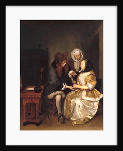 An Interior with a Couple and a Procuress: The Glass of Lemonade by Gerard Terborch