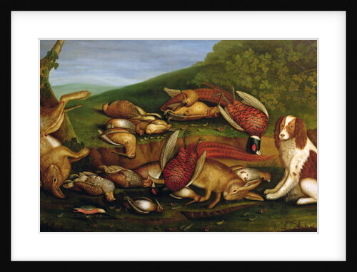 Mr. R. Forrest's Prize-Winning Spaniel and his Winning Bag by John Reade