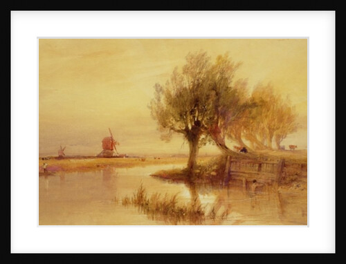 On the Norfolk Broads, Evening by Edward Duncan