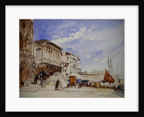 Riva degli Schiavoni, Venice, 1846 by William Callow